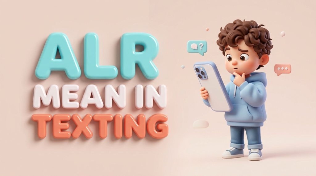 What Does ALR Mean in Texting?