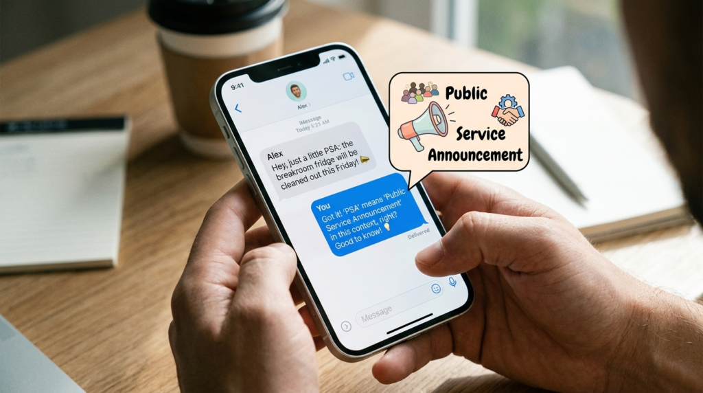 What Does PSA Mean in Text?