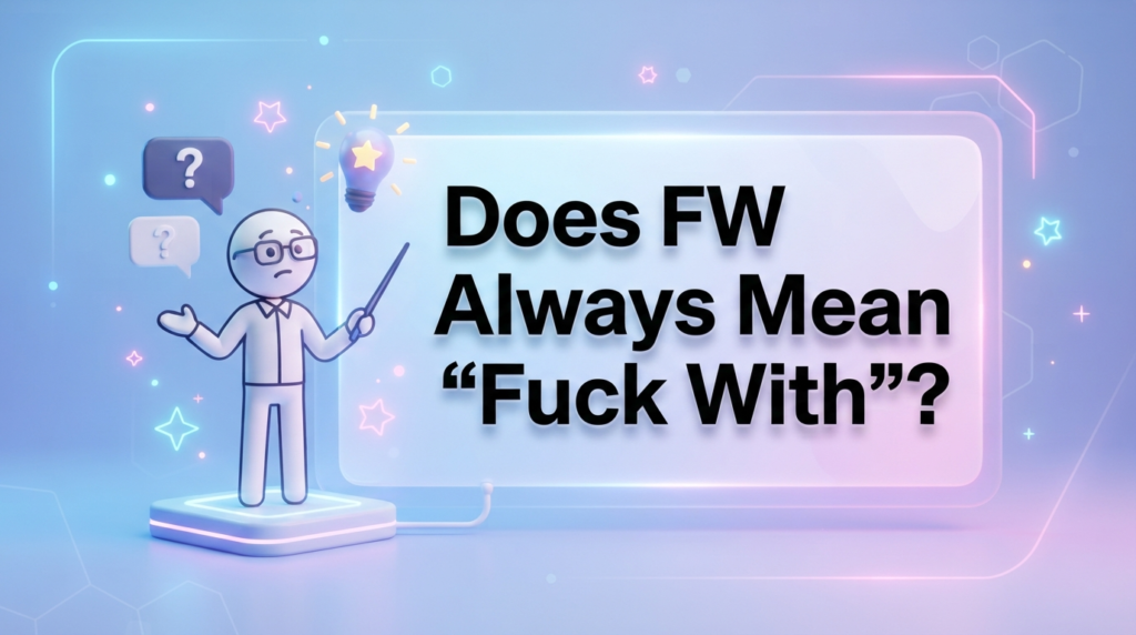 Does FW Always Mean “Fuck With”?