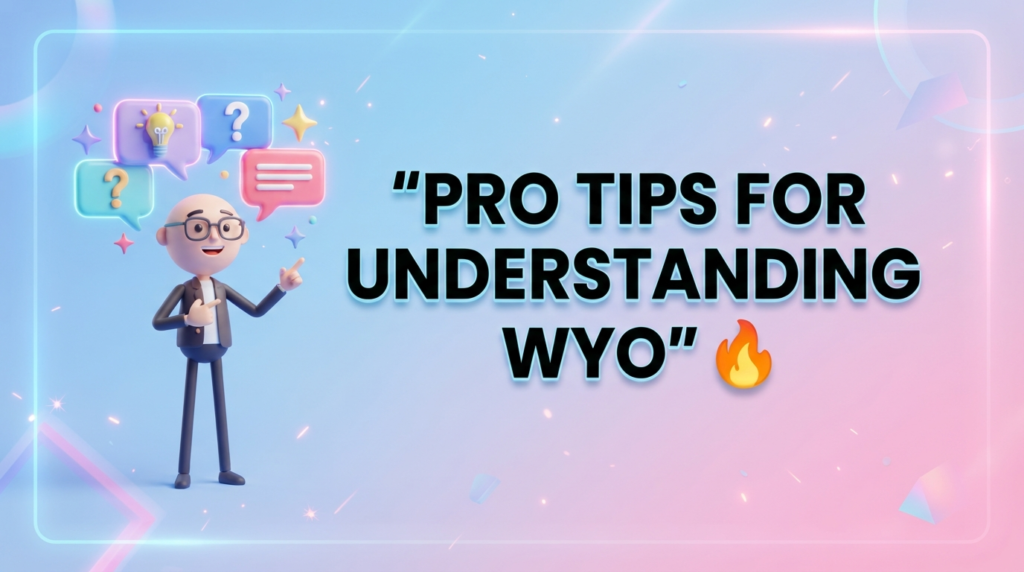 Pro Tips for Understanding WYO 